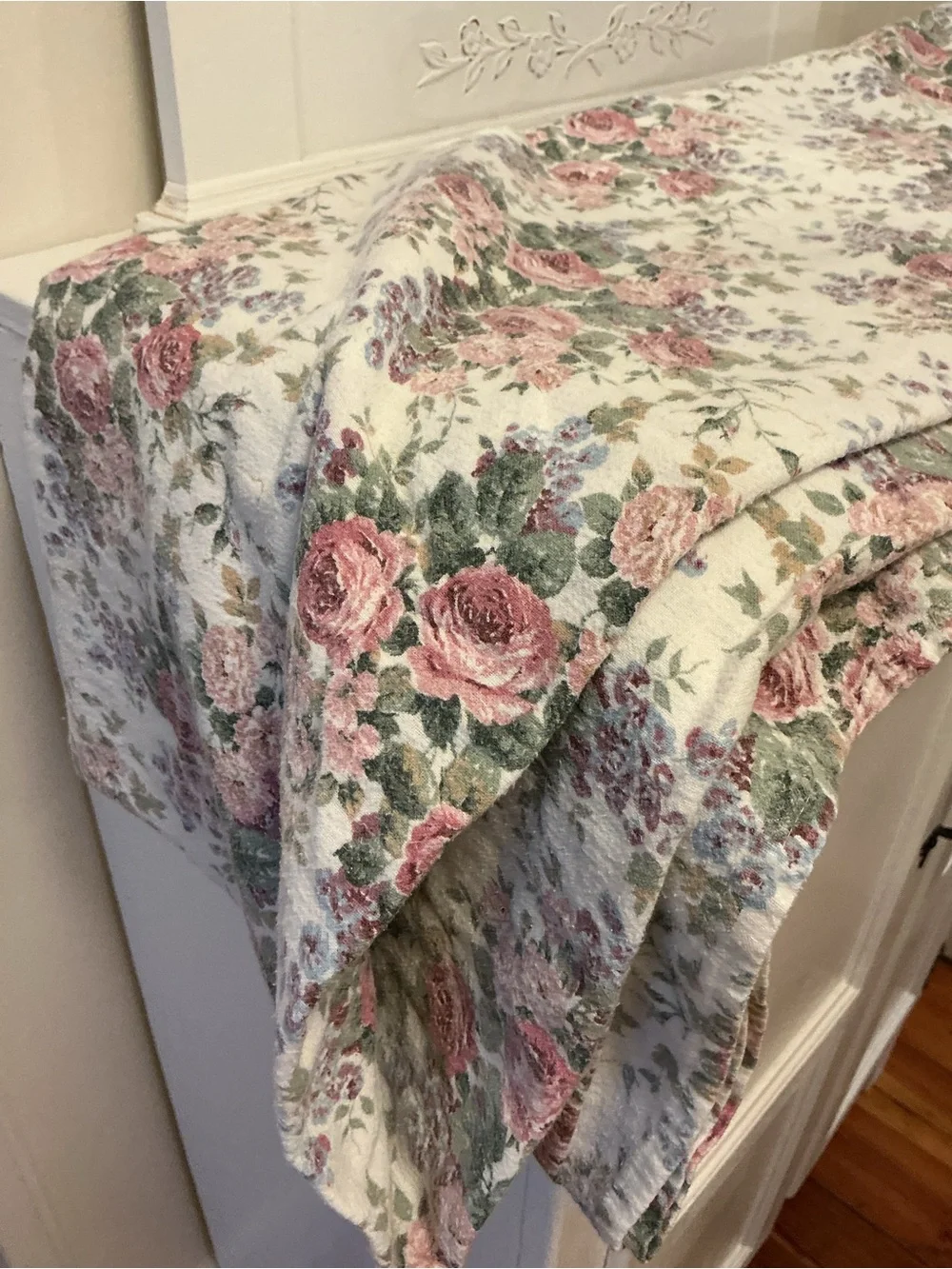 Vintage Shabby Chic 100% Cotton Flannel Sheet Set